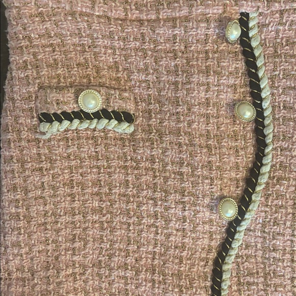 Like Self portrait skort  Tweed Skirt with Pearl buttons - Picture 2 of 5